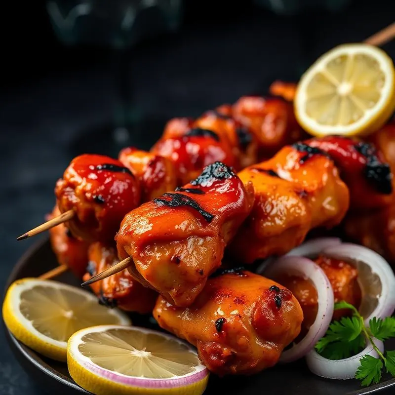 Chicken tikka skewers